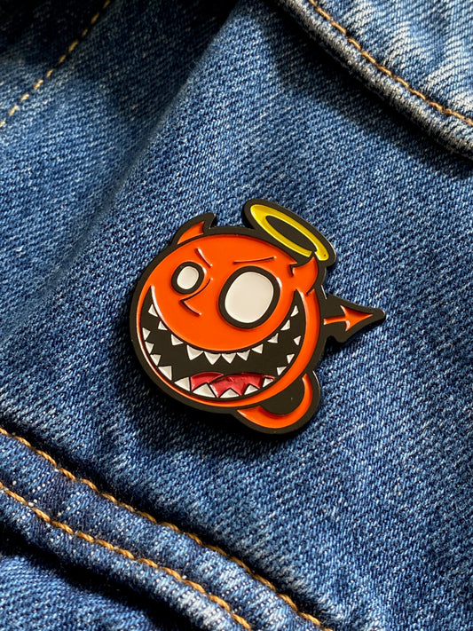 Pin Rebel Devil - Naranja Clásico